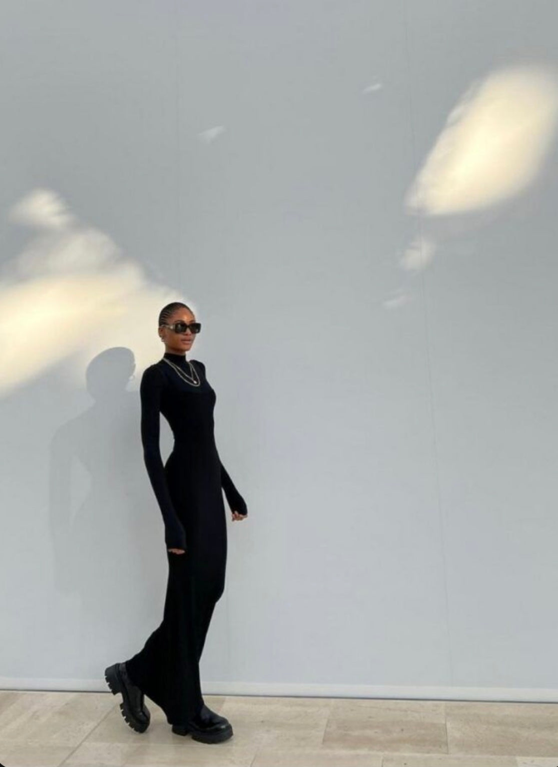 Soft lounge Turtleneck Maxi Kjóll