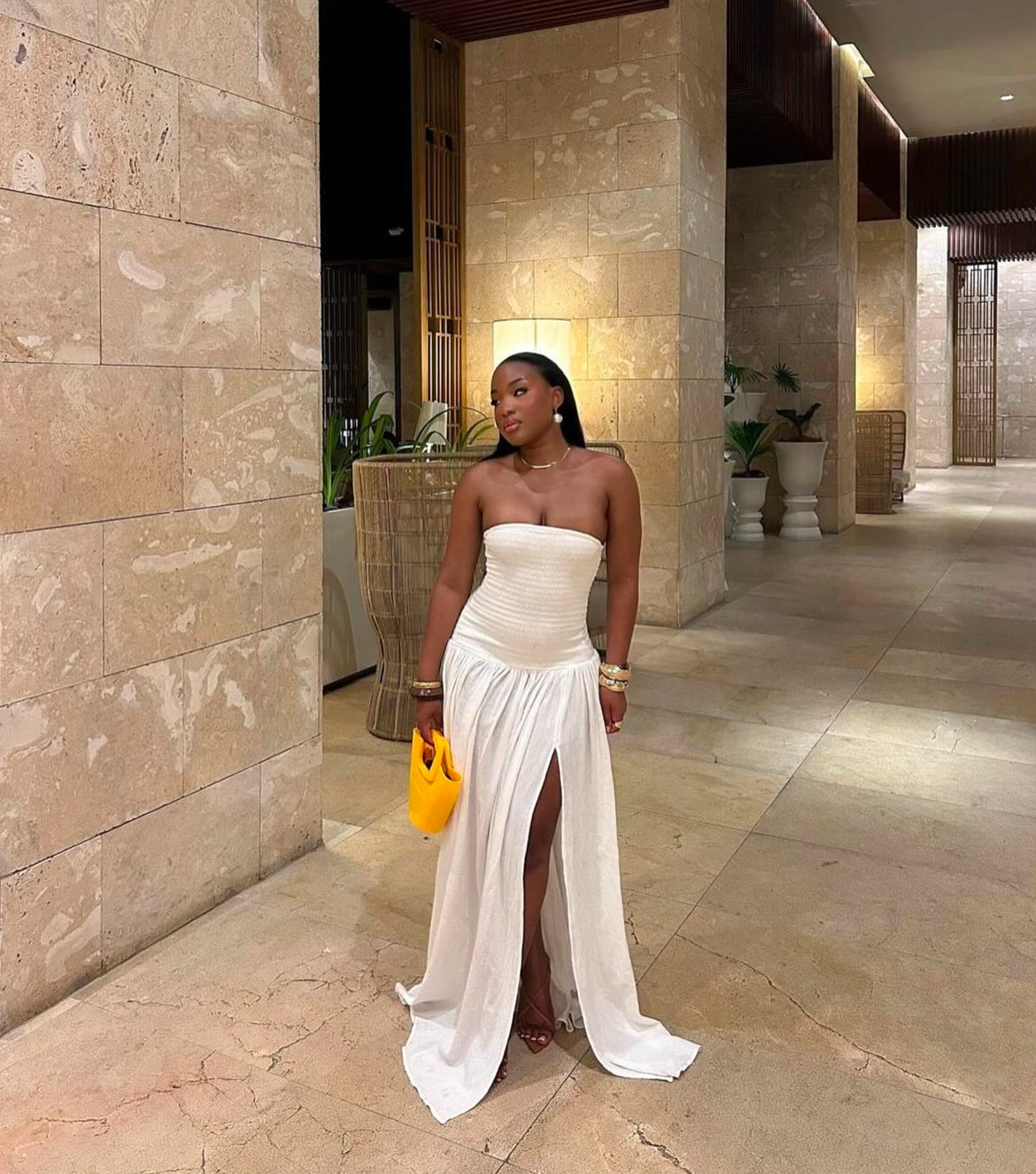 Maureen White Maxi Kjóll