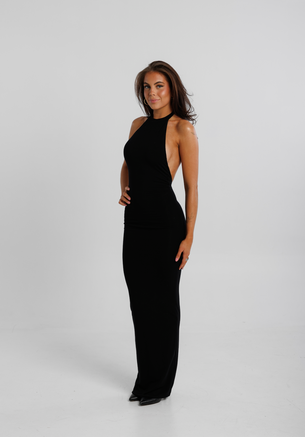 Tandi Halter Low Back Maxi Kjóll