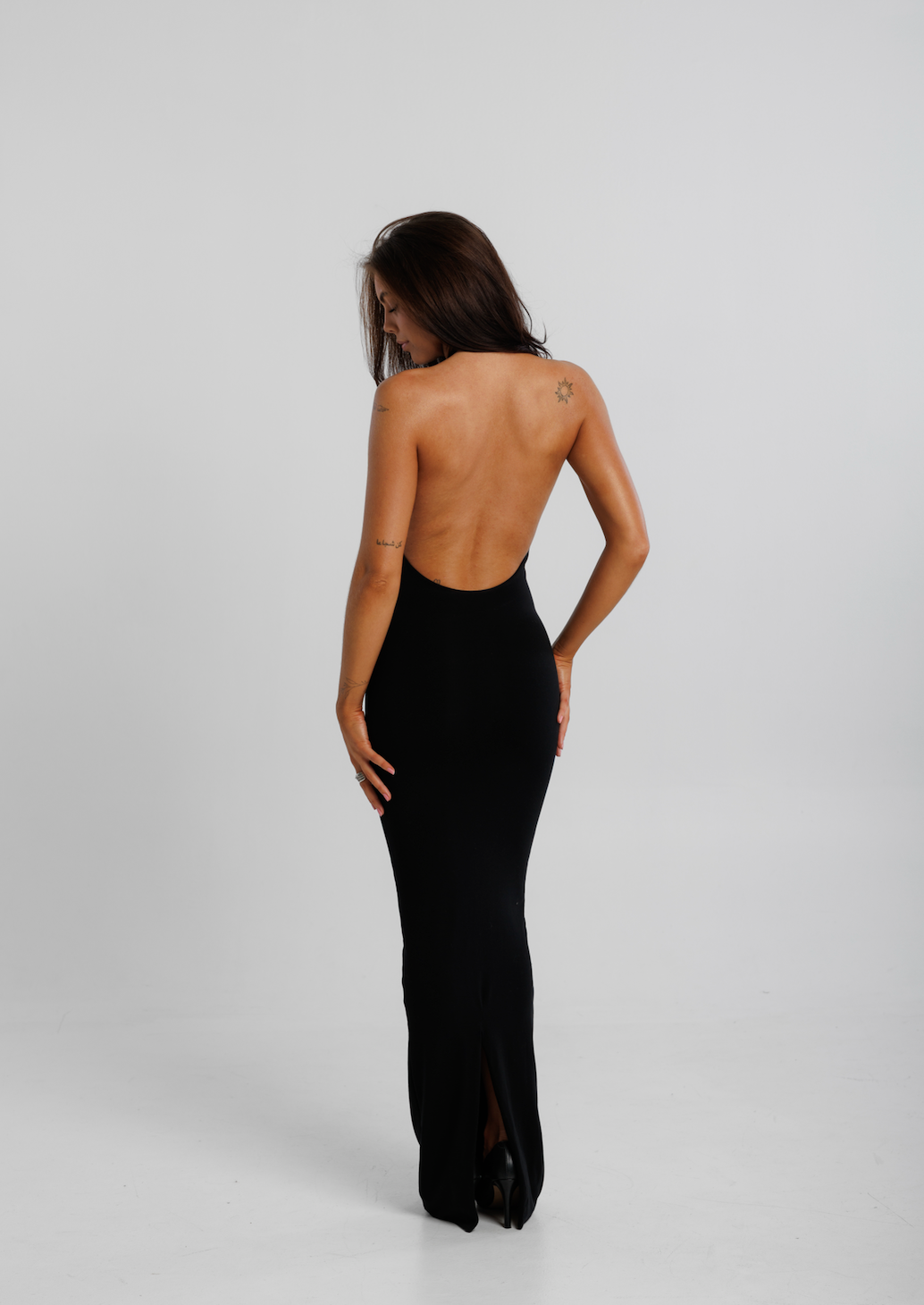 Tandi Halter Low Back Maxi Kjóll