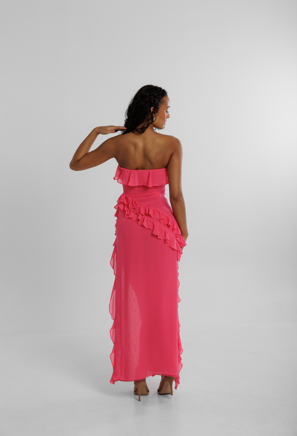 Sarina ruffle maxi kjóll
