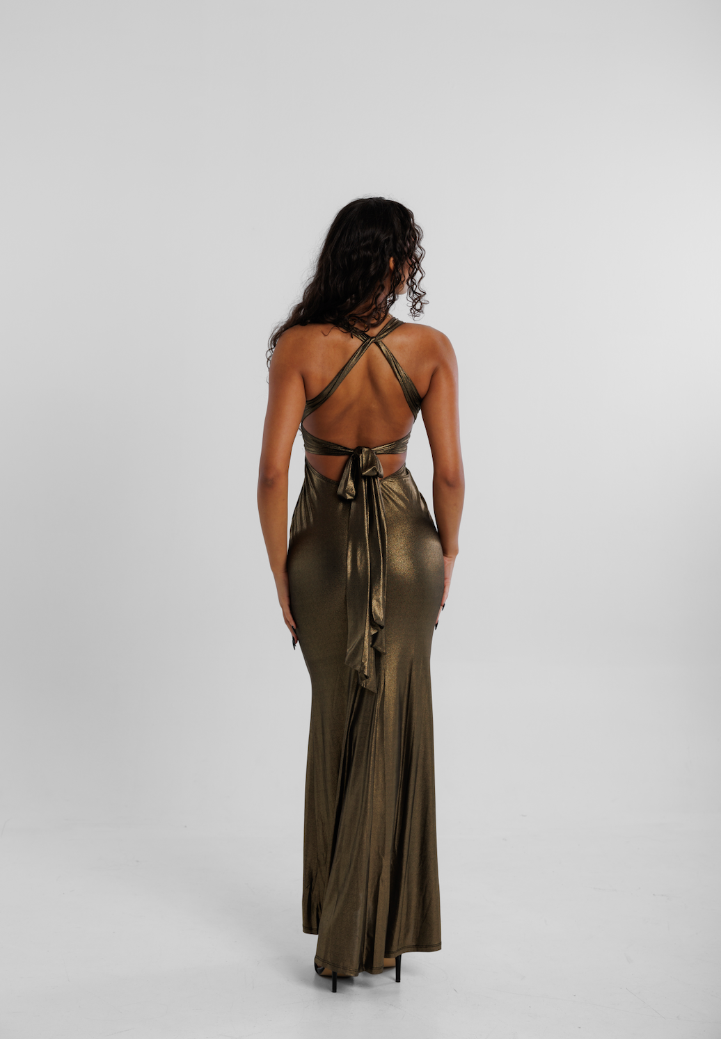 Twist V-Neck Maxi kjóllinn