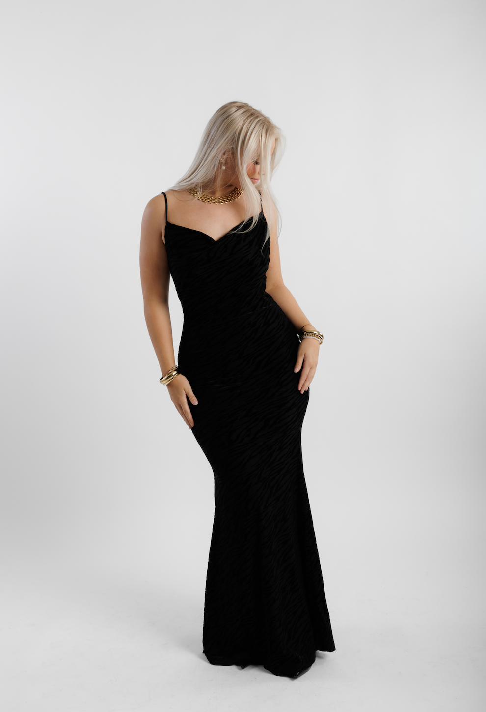 Zebra print Maxi Kjóll