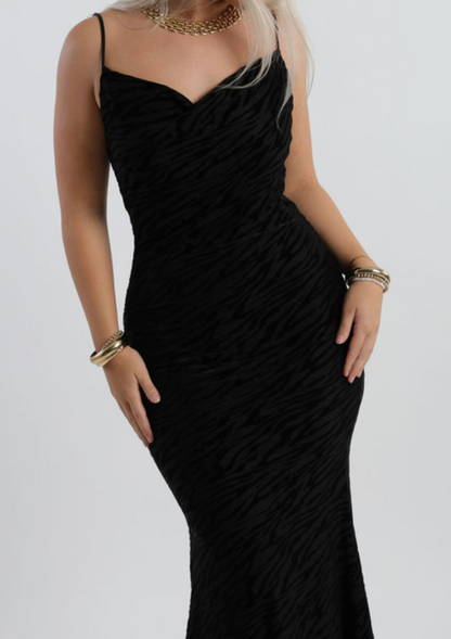 Zebra print Maxi Kjóll