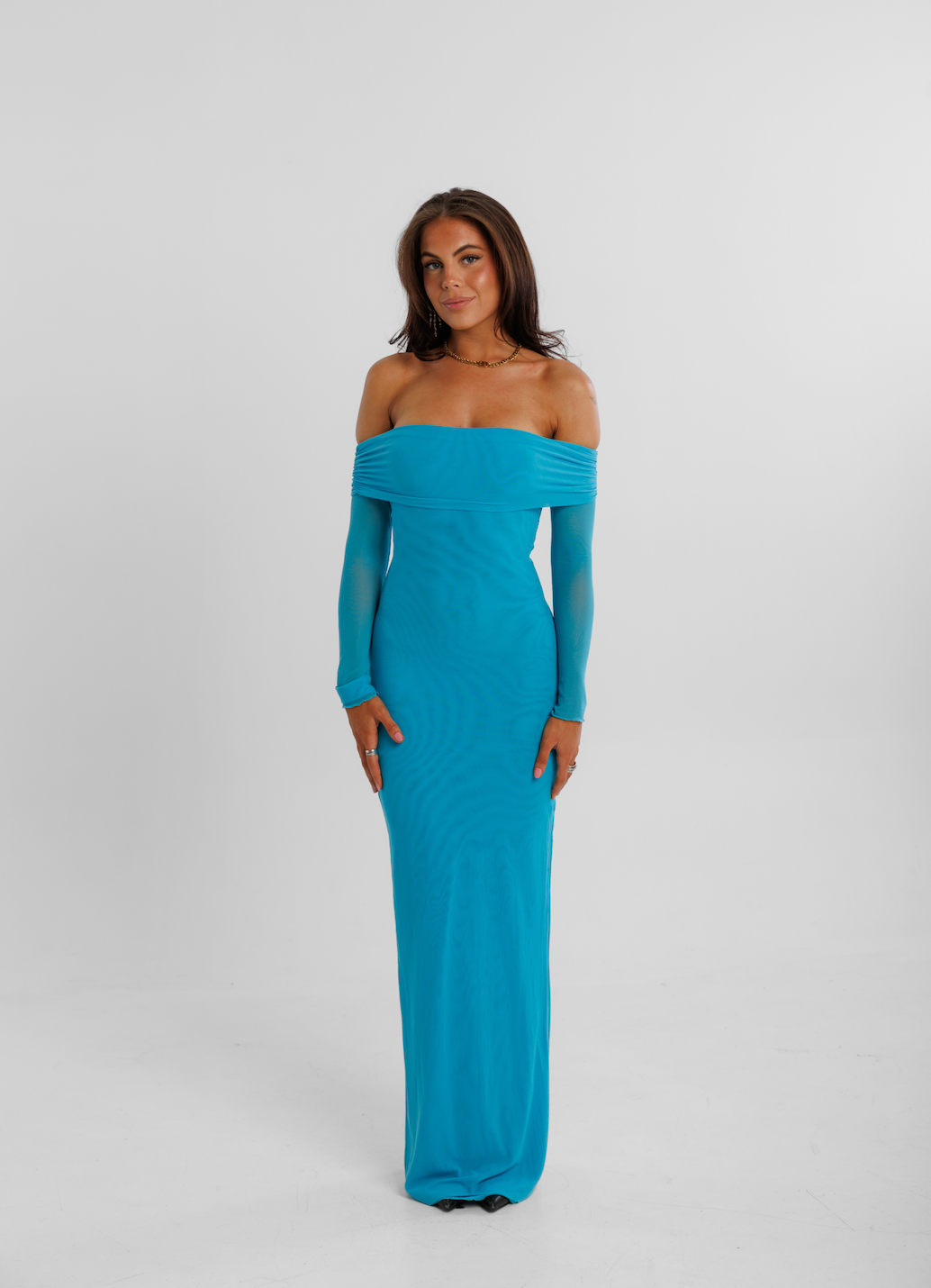 Aqua Mesh Maxi Kjóll