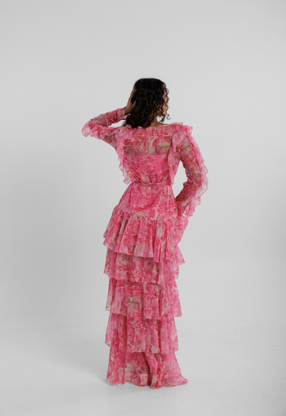 Ruffle Ophelia maxi kjóll